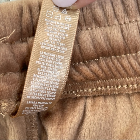 Skims Velour Velvet Track Pants Zipper Pockets Pull On Travel Comfy Soft Medium - Picture 4 of 12